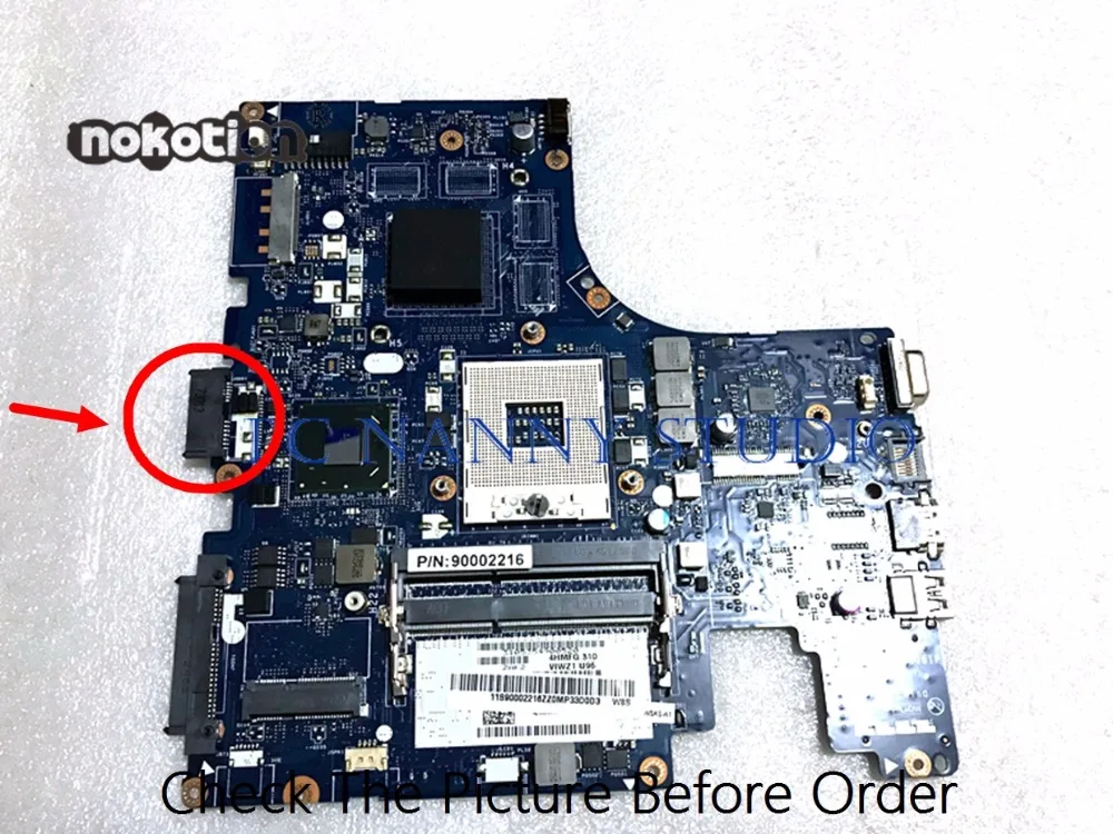 Материнская плата PCNANNY для ноутбука Lenovo Ideapad Z400 04W4140 viwz1 _ Z2 LA 9061P HM76 DDR3