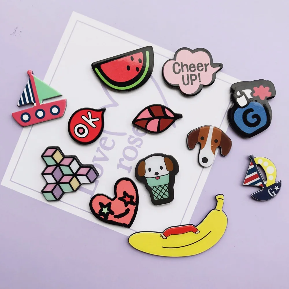 Оптовая продажа 20 шт./лот DIY Кабошоны-аксессуары из смолы planar Fashion harajuku брошь