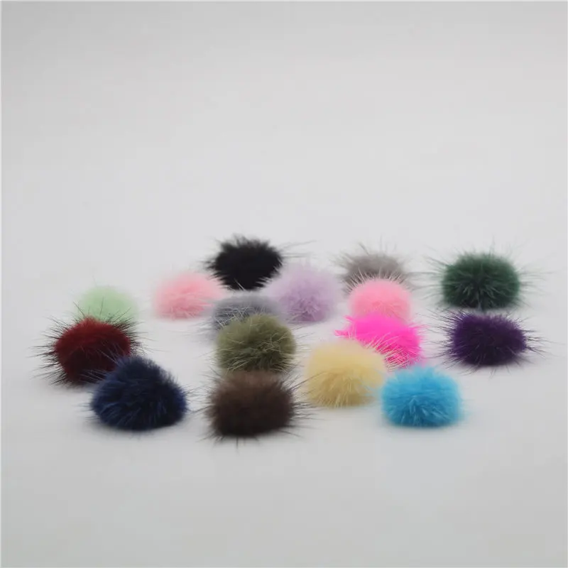 Помпоны с шариком из меха норки 80 шт. 3 2 см|mink fur ball|jewelry findingsfur ball pompom |