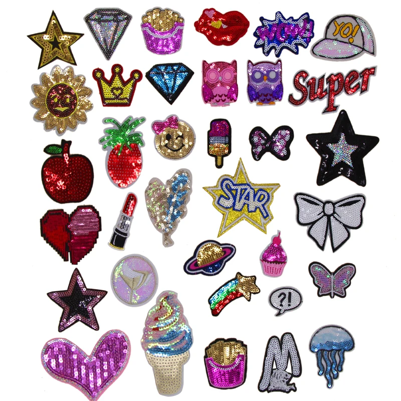 10 шт. вышитые блестки в виде совы