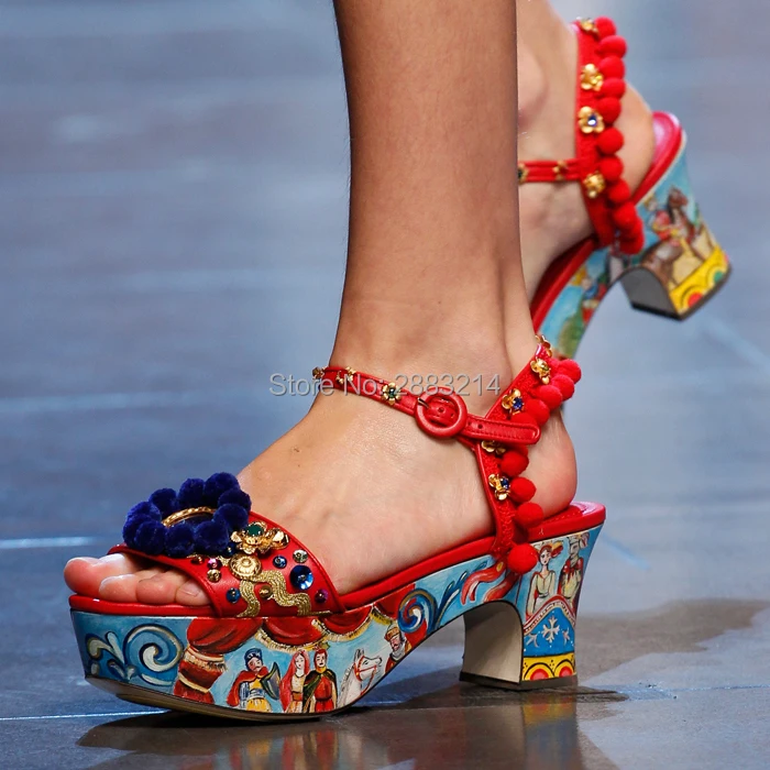 Туфли лодочки женские на платформе богемные сандалии с украшением в виде цветка