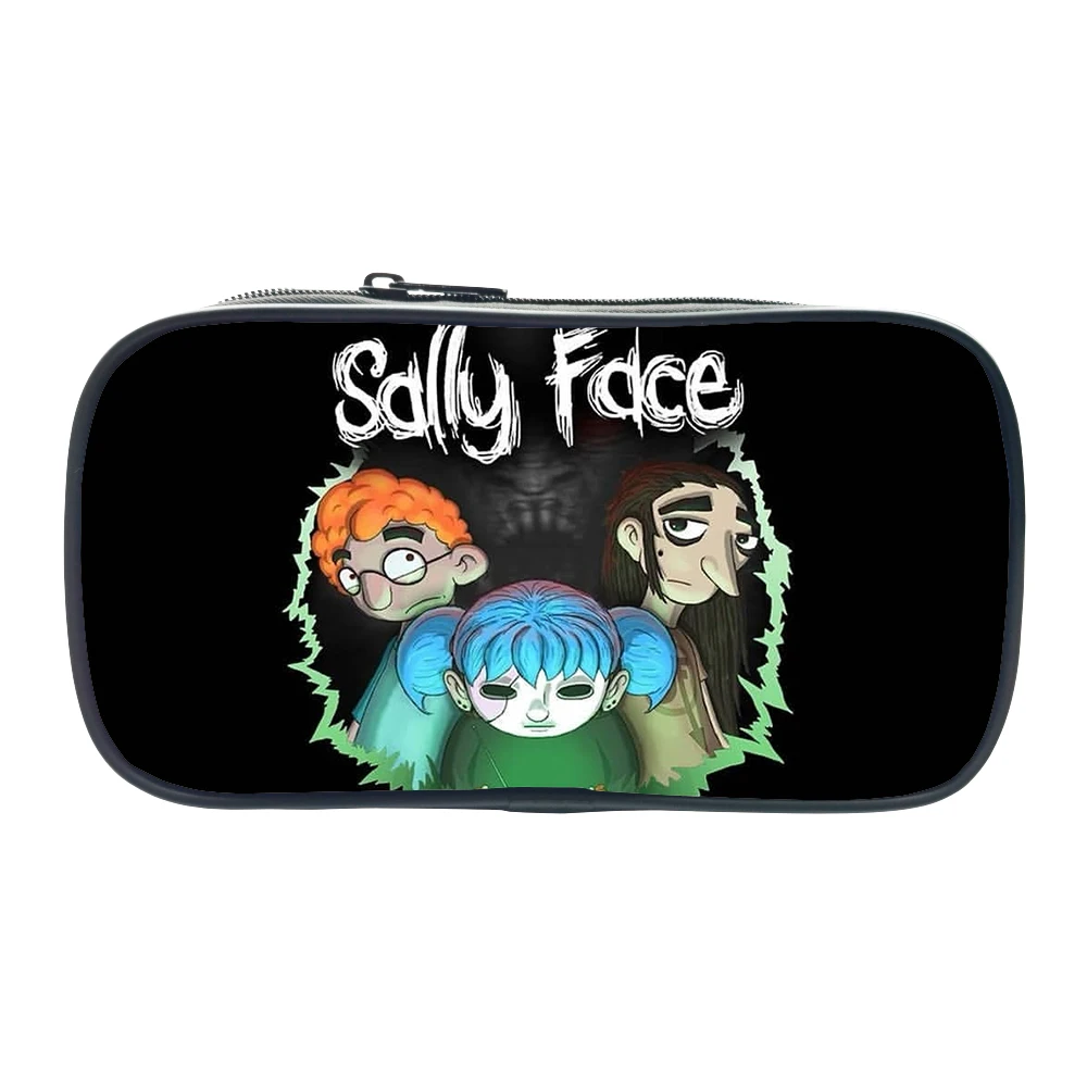 Чехол для карандашей Sally Face, сумки для студентов, милая вместительная сумка для карандашей для детей, мальчиков и девочек, повседневные школьные принадлежности, канцелярский чехол s