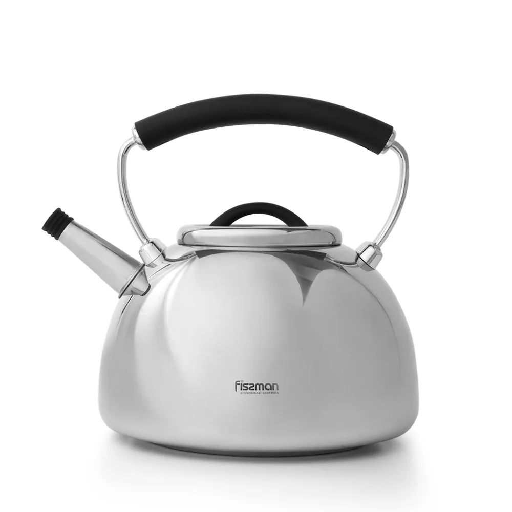 Fussman 2.2L чайник со свистком, чайник для кофе и чая, индукционный чайник из нержавеющей стали