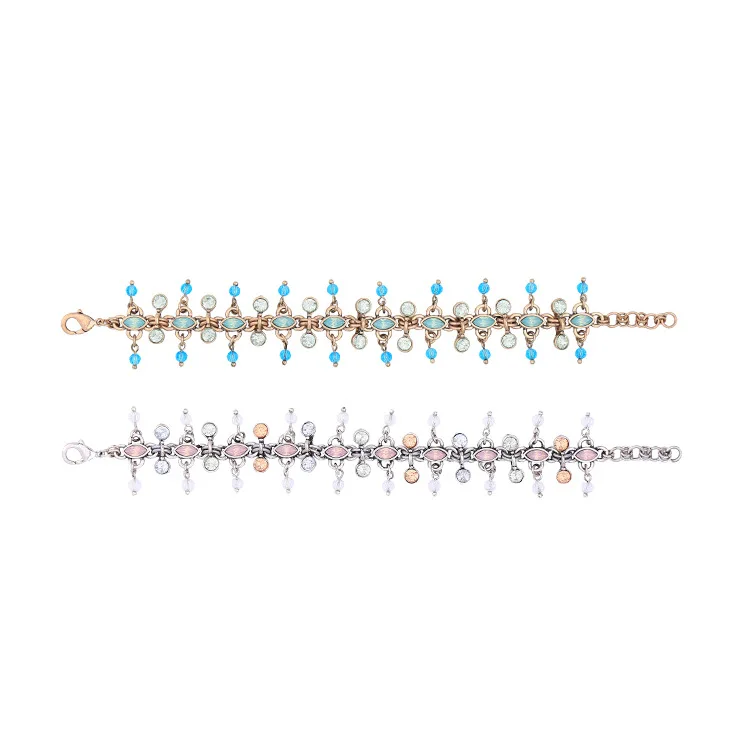 Два цвета со стразами винтажные Bijuteria braceletes браслет Бохо ручной работы|bracelet