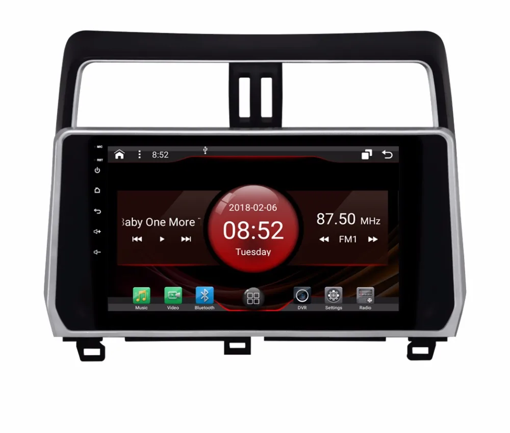 OTOJETA DSP стерео carplay android 8.1.2 Автомагнитола для TOYOTA Prado LC150 Gps navi ips экран видео плеер магнитофон