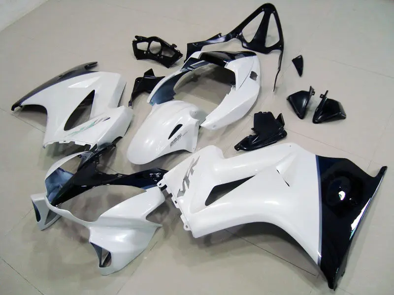 Черный/белый ABS впрыск комплект кузова для Honda VFR800 02-12 VFR 800 2002-2012 03 04 05 06 07 2008 2009 2010 2011