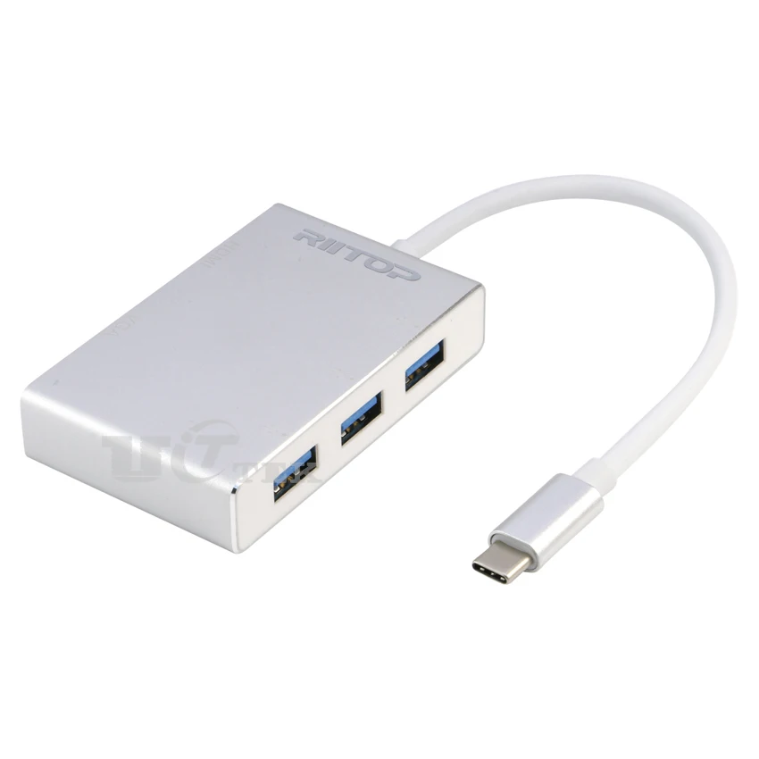 USB-C HDMI 4K VGA Video Adapter with 3Ports USB 3.0 HUB 3.1 Type C (Thunderbolt 3 ) Converter for New MacBook / Chromebook |