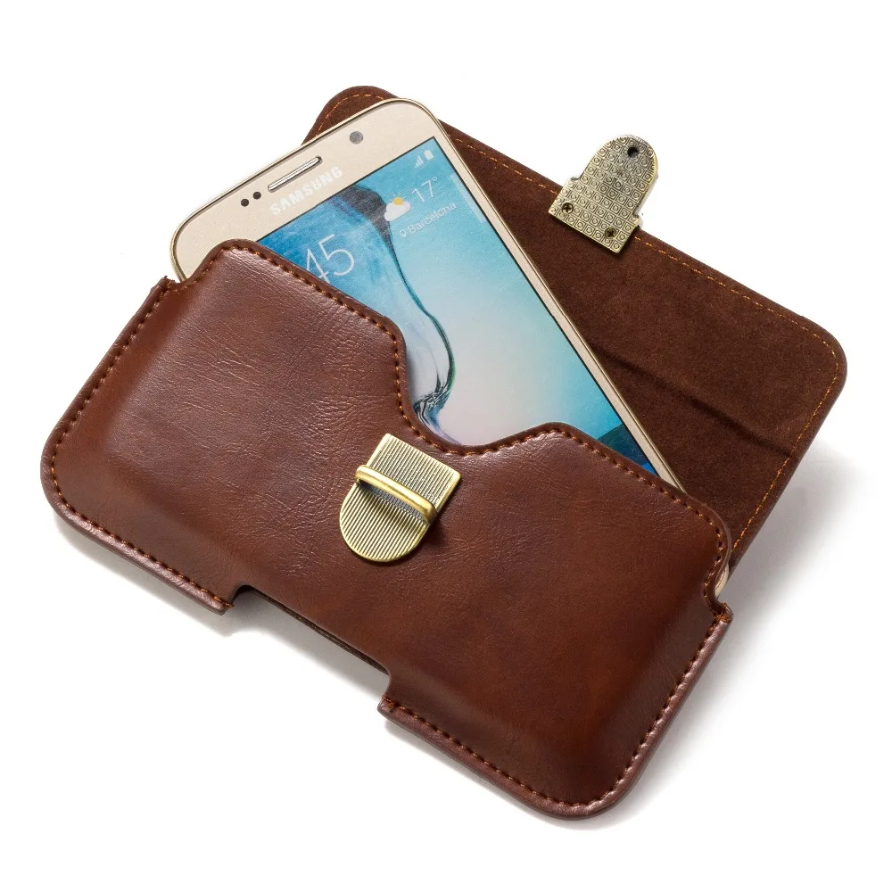 Чехол-кобура для телефона для iPhone 11 Pro Max X XS XR 8 6S 7 Plus из горизонтальной кожаной сумки для мужчин и женщин на поясе 3 4s 5 5s SE.