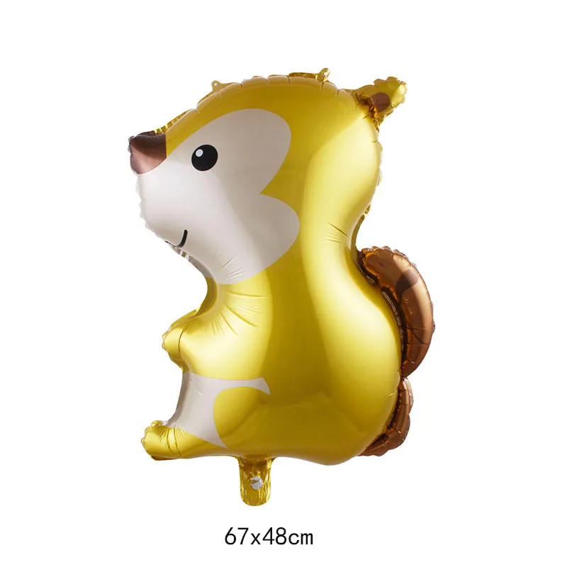 squirrel Джунгли вечерние зеленые одноразовые столовые приборы Животные Сафари день рождения милый Декор с животными бумажные тарелки и стаканы скатерть поставки - Цвет: squirrel