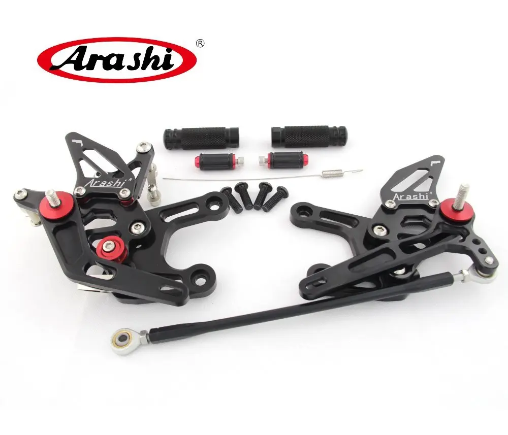 Arashi CNC регулируемая подножка задняя Подножка для KAWASAKI NINJA ZX10R ZX 10R 2008 2009 2010 подножки