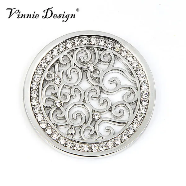 Vinnie дизайн ювелирных изделий 33 мм винтажные локоны Монета диск подходит для 35