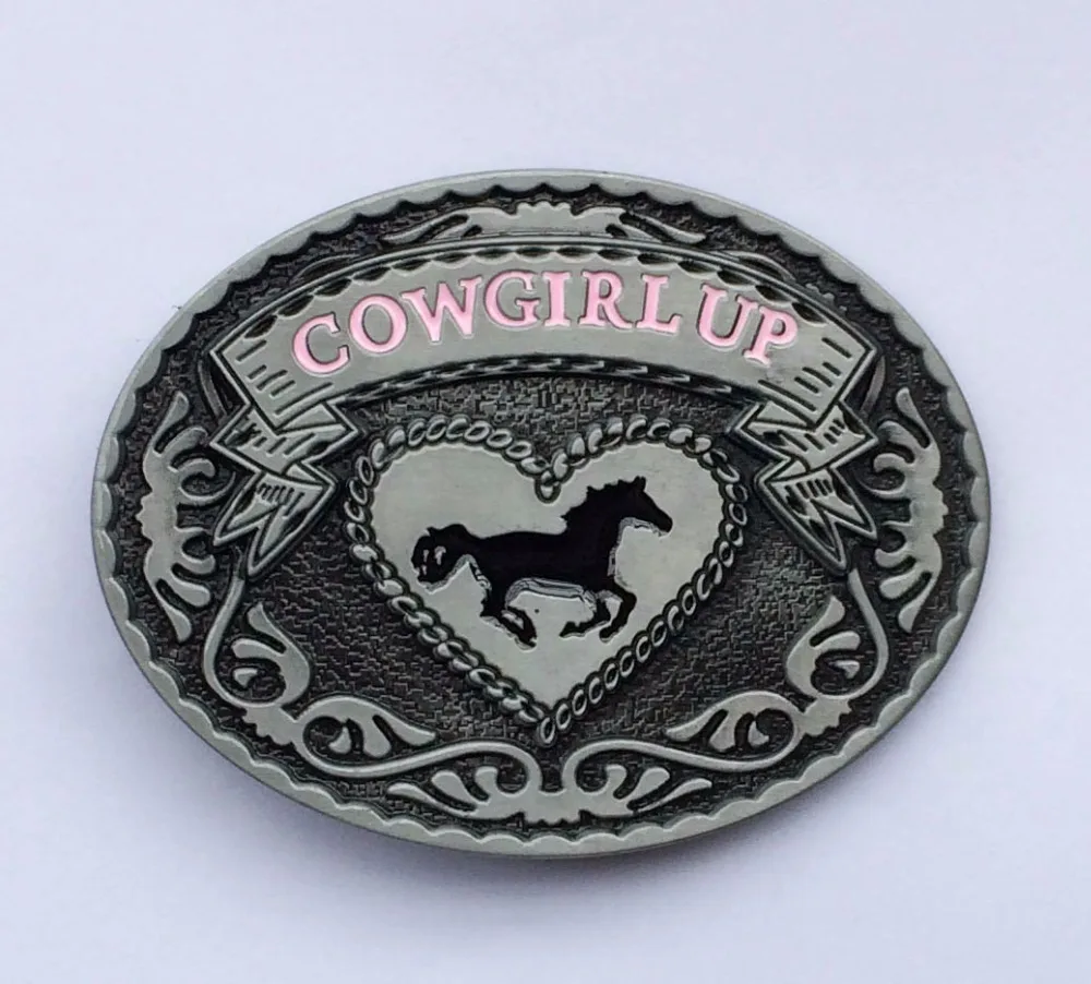 Cowgirl Up бегущая лошадь Западный Ремень Пряжка|belt buckle|belt buckle westernwestern belt |