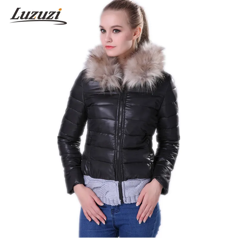 Для женщин пальто с шерстью зимнее и куртка из хлопка капюшоном модный вязаный