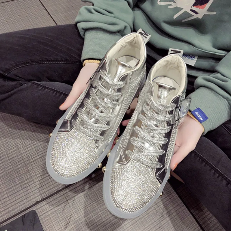 Серебряный Кристалл вулканизировать обувь заклепка из горного хрусталя