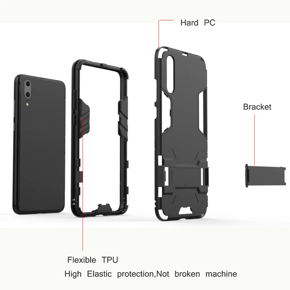 Armor Case For Huawei P20 Smart PRo Robot Silicone Rubber Back Phone Cover |