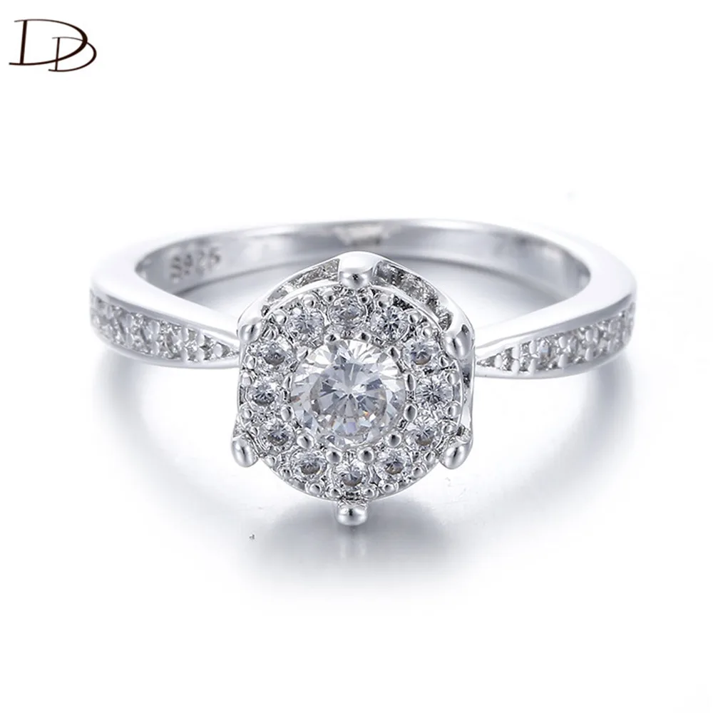 Модное обручальное кольцо цвета белого золота для женщин AAA стразы ювелирные