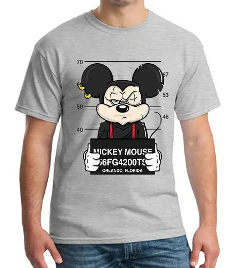 gray tshirt Мужская футболка с принтом Микки Мауса, футболки с Микки Маусом, новые мужские футболки, футболки для пар с забавными собачками и мышками из мультфильмов, большие повседневные футболки MJ - Цвет: gray tshirt