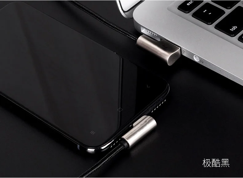 2.1A Быстрая зарядка type C USB-C кабель 90 градусов изгиб USBC Android телефон игра зарядное устройство Тип C кабель для передачи данных для huawei LG