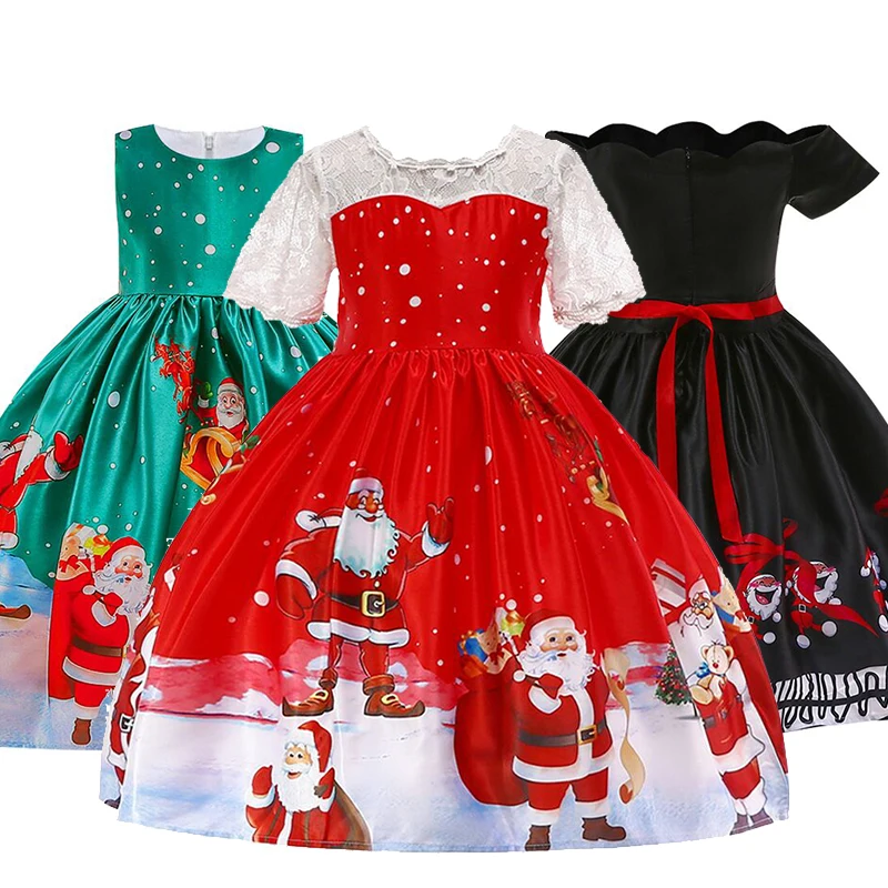 Girls Christmas Princess Costume 2019 Baby Girl Party Dresses Children's Birthday Lace Dress Kids Clothing 2-10Y | Детская одежда и