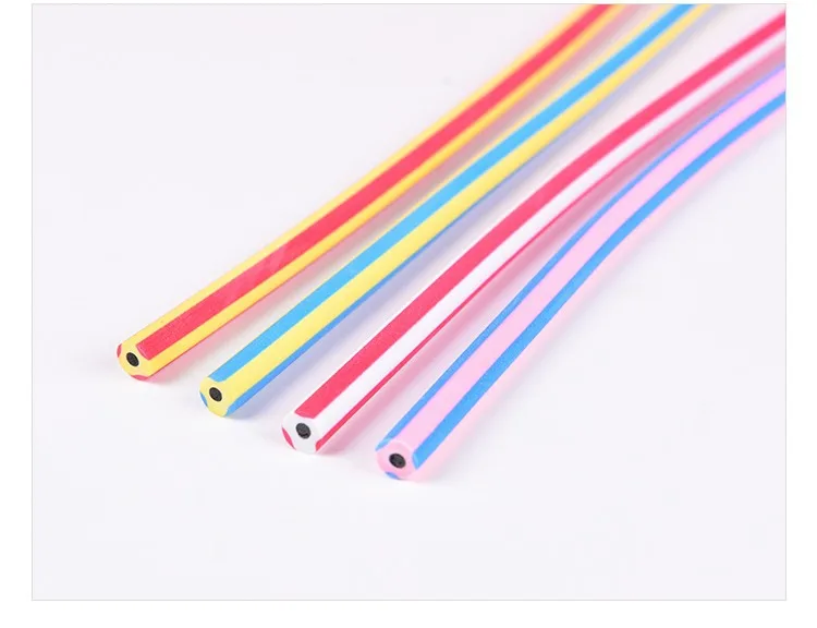 Hethrone 5PCS Colorful Magic Bendy Flexible Soft Pencil with Eraser pencils Curved Toy Pen Small Gift High Striped Soft Pencil