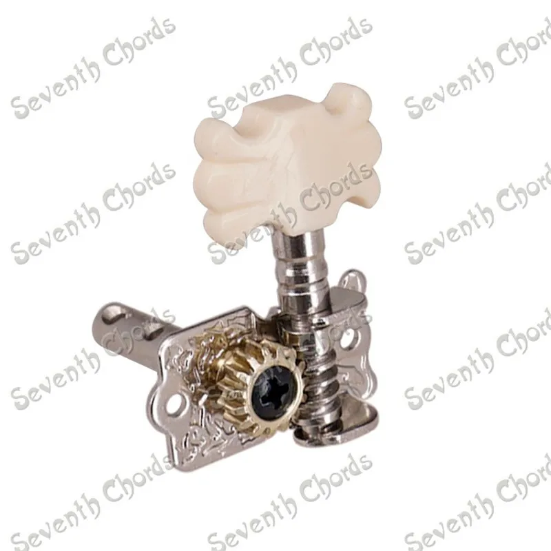 Набор серебристых колышек с открытой шестерней для струн гитары 6 шт. машинные