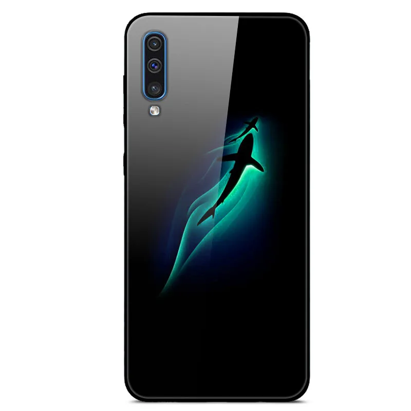 6," для samsung A50 чехол Роскошная стеклянная задняя крышка чехол для телефона для samsung Galaxy A50 A30s чехол A 50 мягкая рамка Рождество - Цвет: as photo 11