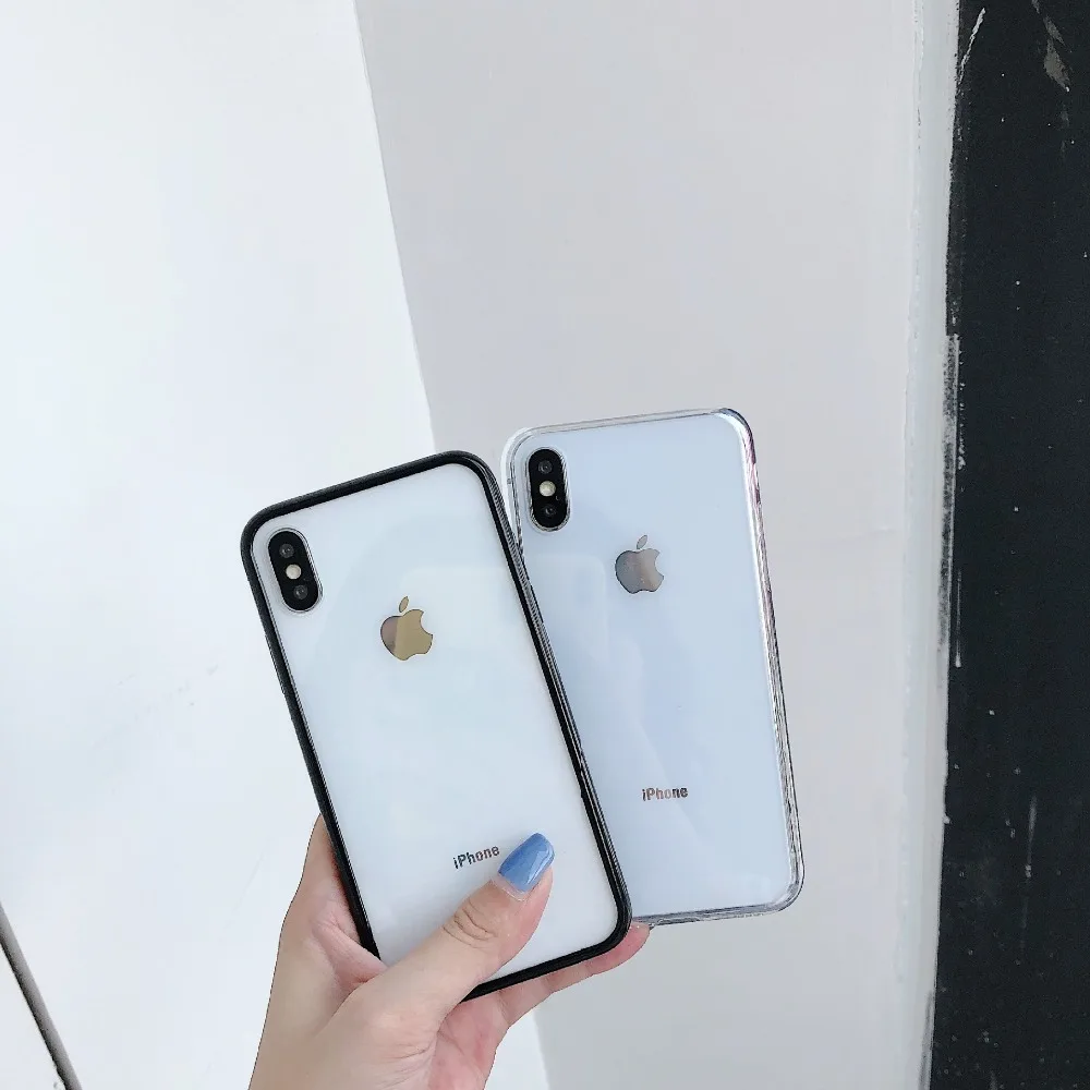 Чехол для iPhone XS Max задняя крышка из закаленного стекла 9 H устойчивый к царапинам