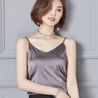 Жилет женский атласный, однотонный Свободный Топ без рукавов, кофта с подкладкой, модный топ