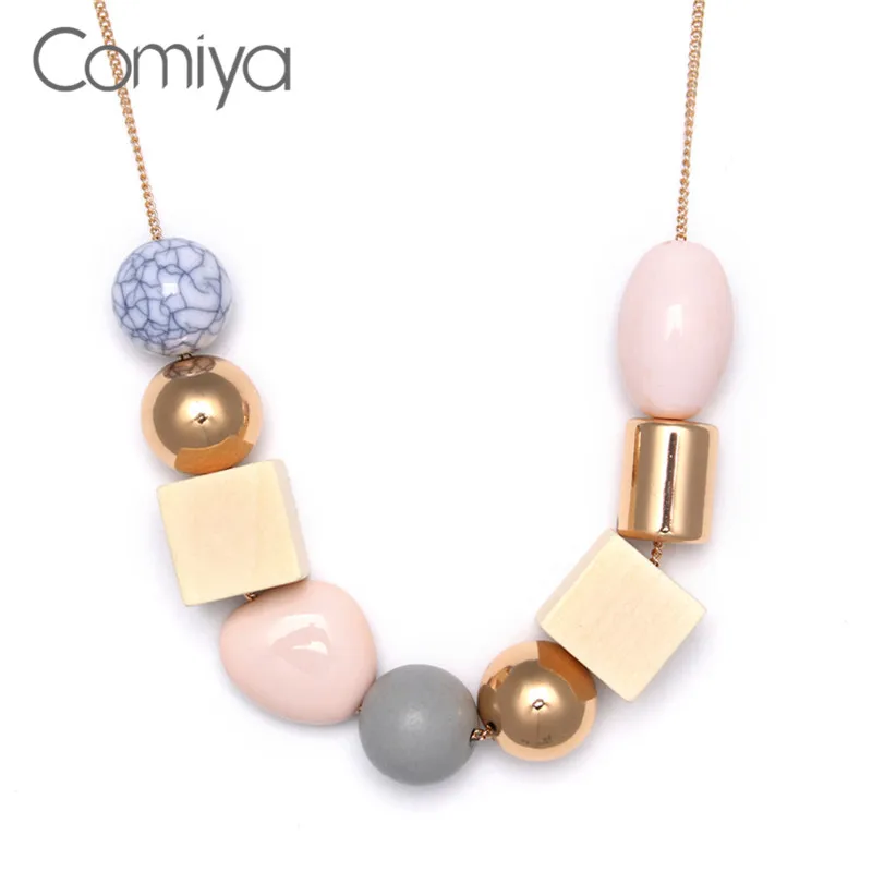 Ожерелье Comiya Boho большие длинные ожерелья для женщин из камней правильной