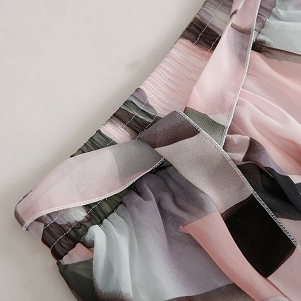 Женская шифоновая юбка до середины голени FTGSDLONG повседневная богемная Юбка со