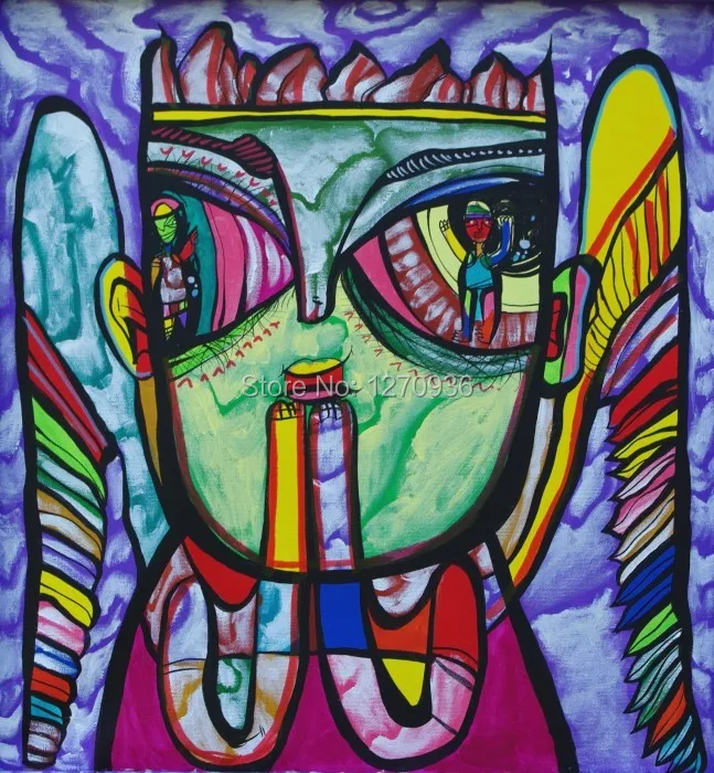 Чистая ручная роспись Абстрактная фигура в поисках вины классическая кружка