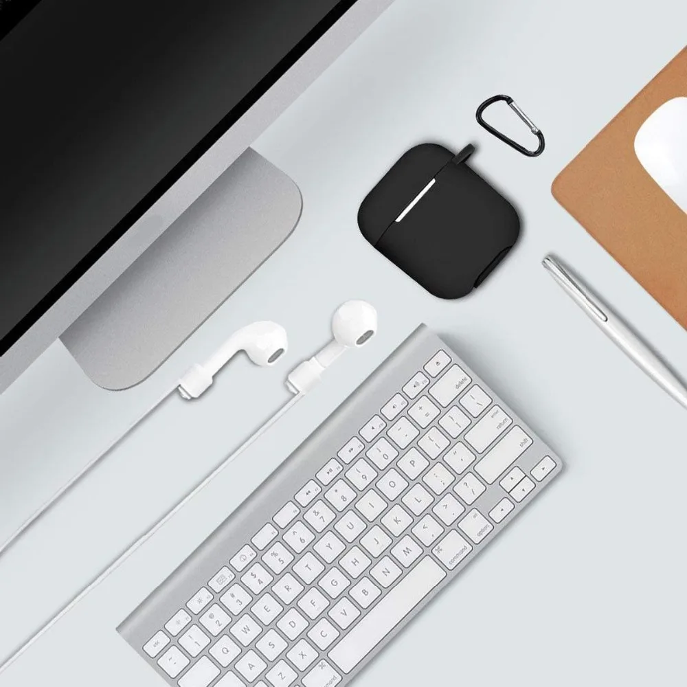 Мягкий силиконовый чехол Akcoo для Apple Airpods зарядки защитный Air pods противоударный |