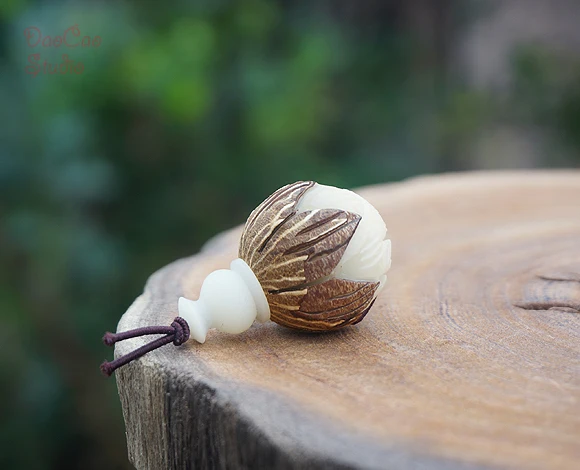 Натуральная фотография резная лотоса белая бусины браслет ювелирные изделия