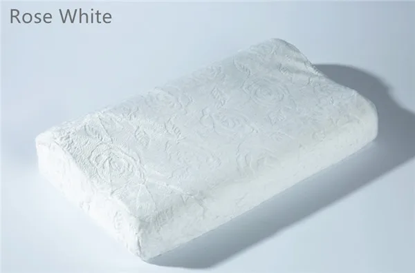 Rose White Фиолетовый Латекс 50x30 Таиланд чистый натуральный латекс Ортопедическая подушка для коррекции подростка шеи позвонка Защита Подушка ученика дети - Цвет: Rose White