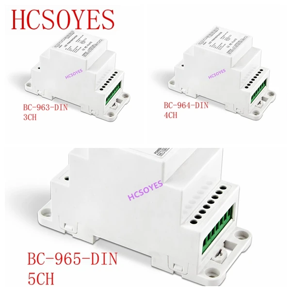 BC Led Power Repeater DIN Rail DC5V 12V 24V input Amplifier 3CH/4CH/5CH output Signal repeater BC-963-DIN/B | Лампы и освещение