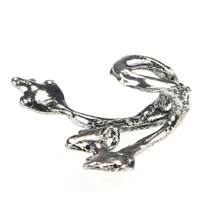 1 шт. серебряные клипсы в стиле панк для хряща уха кости Кафф дизайн листьев