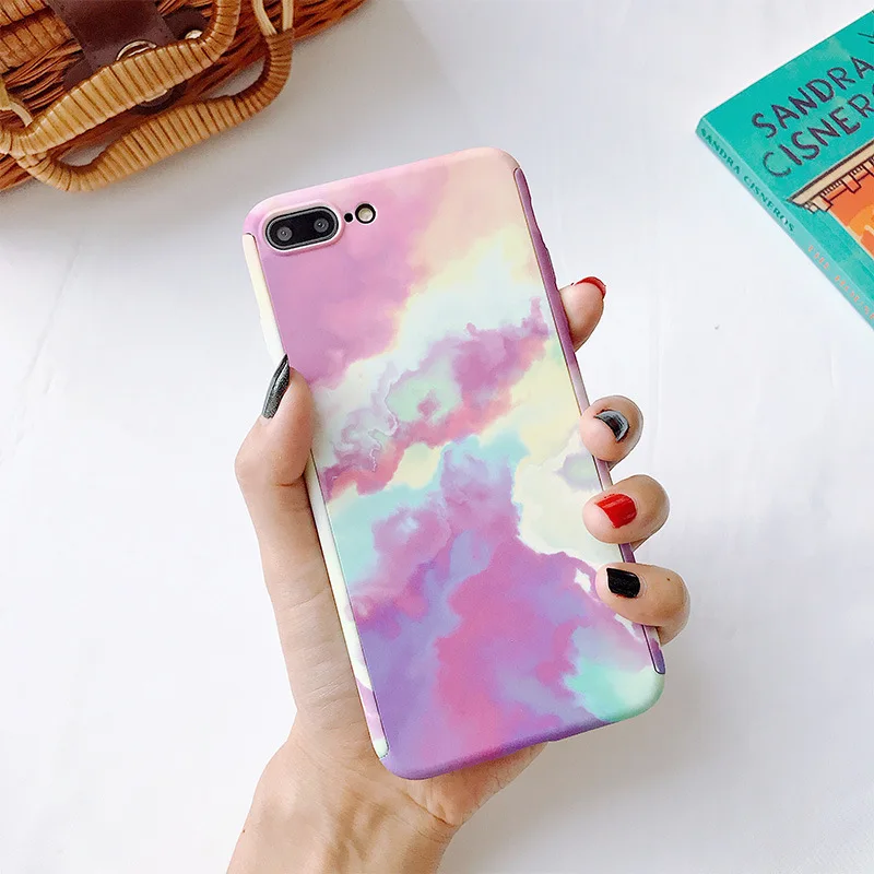 30 QINUO чехол для телефона с мраморным камнем на 360 градусов для iPhone 11 Pro Max X XR XS Max 6 6S 7 8 Plus 5 5S SE чехол из закаленного стекла - Цвет: 30