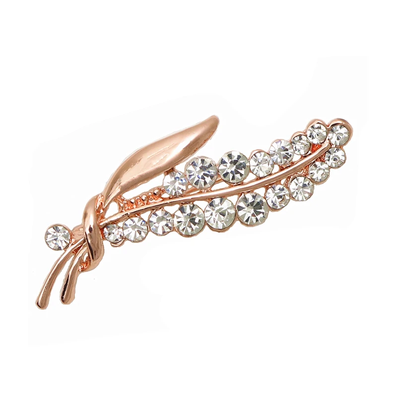 Rhinestone Bouquets Pin Zinc Alloy Flower Garment Accessories Gold | Украшения и аксессуары