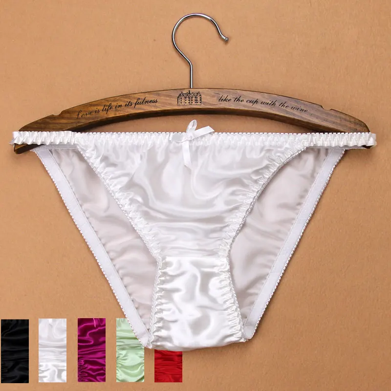 

Quality Pure Silk Panties Women 100% Mulberry Silk Briefs Low-waist Lingerie T Thongs M/L/XL/XXL FREE SHIPPING