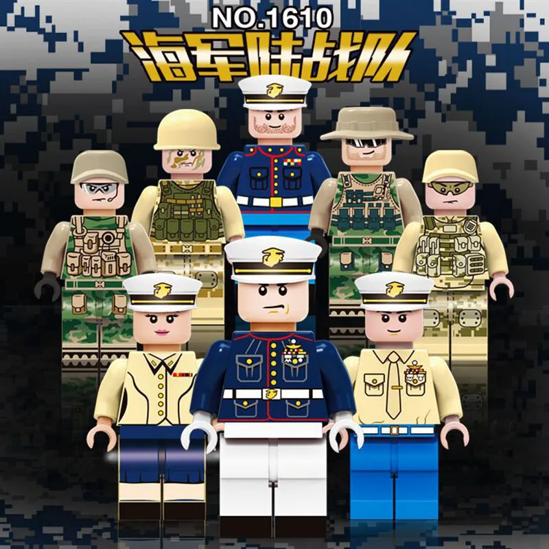 CHENG WANG блоки морской корпус кукла военные строительные Admiral армейский для скаутов