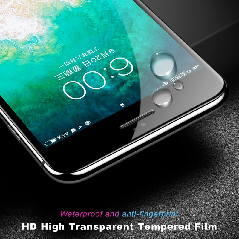 6D полное покрытие экрана протектор стекло для iPhone XS MAX XR X Закаленное стекло на iPhone 6 6s 7 8 Plus защитная пленка, стекло