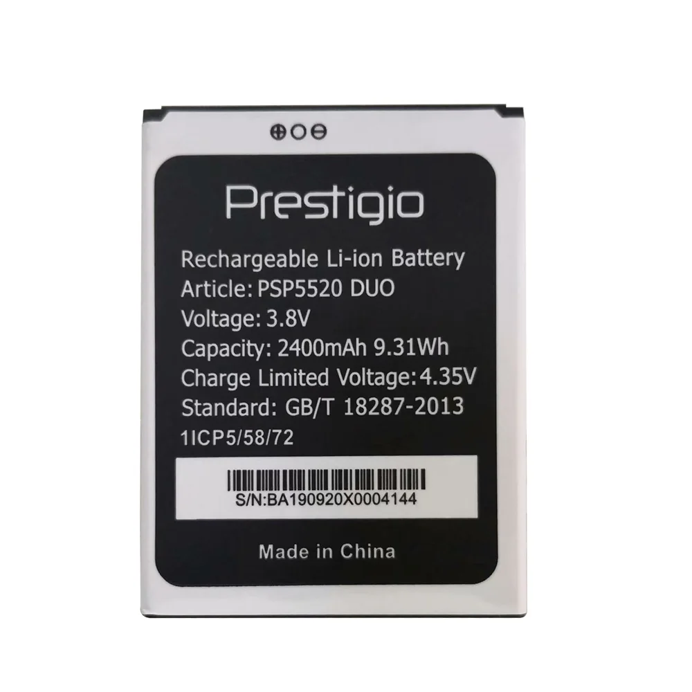 Высококачественный аккумулятор 2400 mAh PSP5520 для мобильного телефона Prestigio Muze B5 PSP5520 Duo