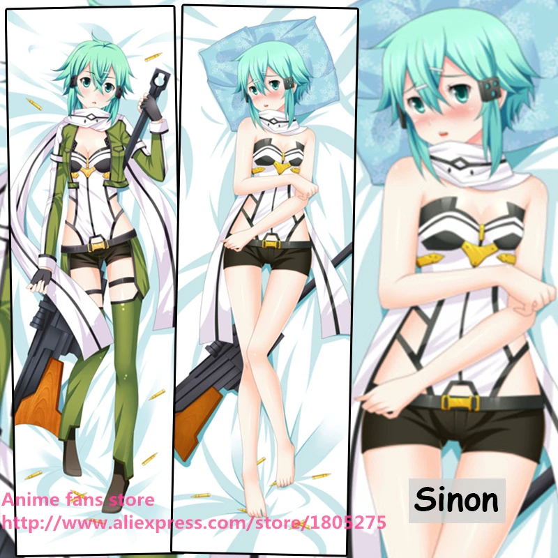

Классные Японские Аниме подушки Sword Art Online SAO II ALO Sinon декоративные обнимающие наволочки для тела постельные принадлежности