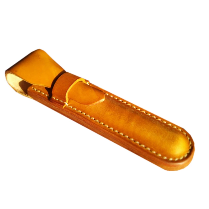 

Deluxe Real Leather Fountain Pen Bag Handmade Ancient Gift Gel Pen Case