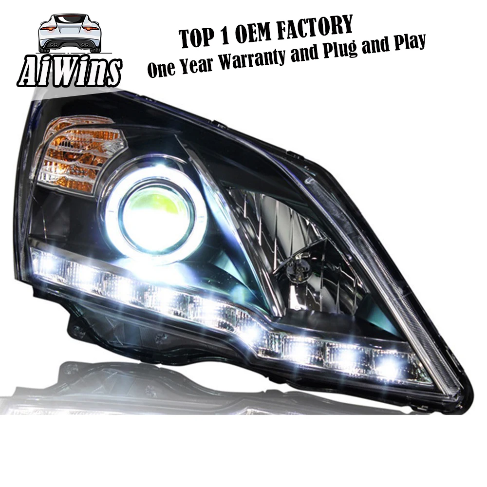 AiwinsCar Стайлинг для Honda CRV головной светильник s 2007 2011 светодиодный Angel eye DRL передний