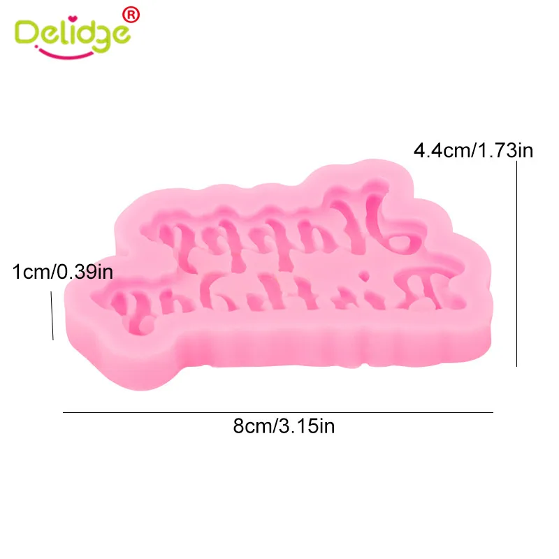 3D DIY Handmade Chocolate Ice Jelly Mold Happy Birthday Letters Silicone Baby Party Decorating Baking Accessory | Дом и сад