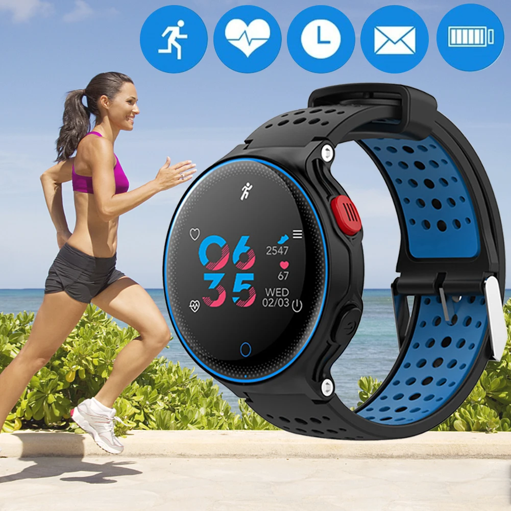 Водонепроницаемый Bluetooth вызов напоминание о частоте пульса монитор цветной