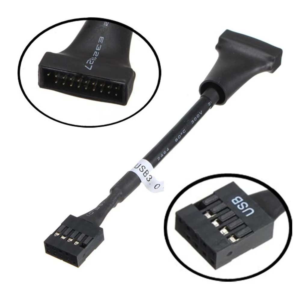 Новый USB 3.0 20-контактный штекер-3 0 9-контактный гнездовой адаптер для материнской