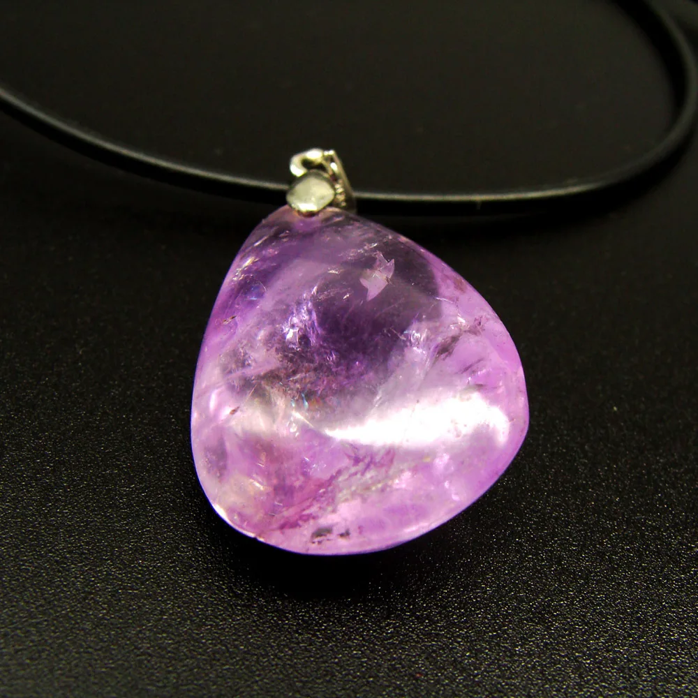 Женское ожерелье из серебра 925 пробы с подвеской в виде аметиста|fine jewelry|necklace crystal