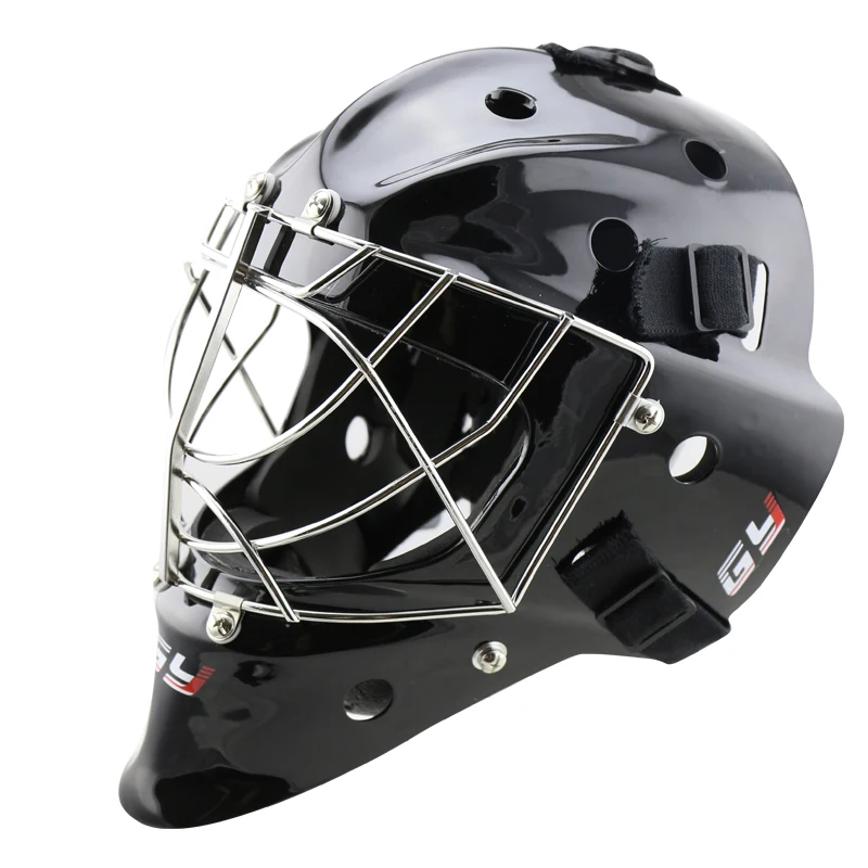 2018 Бесплатная доставка черно белые Популярные коньки шлем вратаря хоккей с